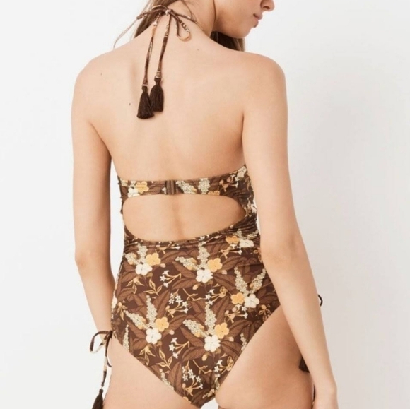 NWT SPELL Bianca Ruched One Piece XS - Picture 2 of 11